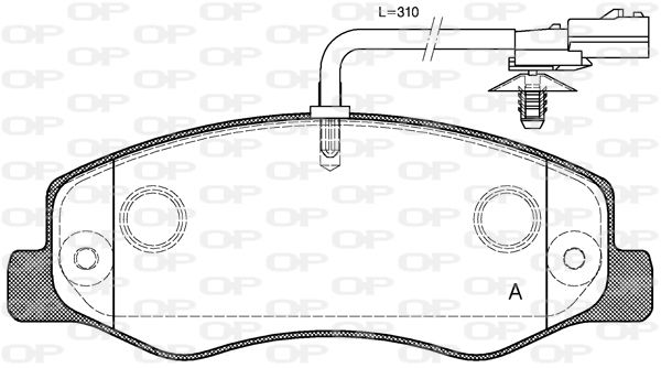 OPEN PARTS Piduriklotsi komplekt,ketaspidur BPA1442.01